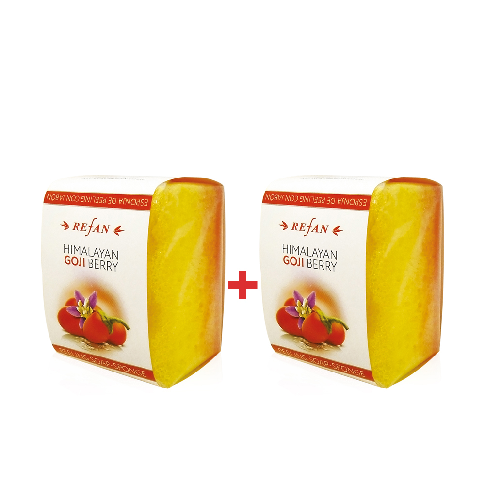 Set of two Peeling Sponge Soap Goji Berry - 75 g