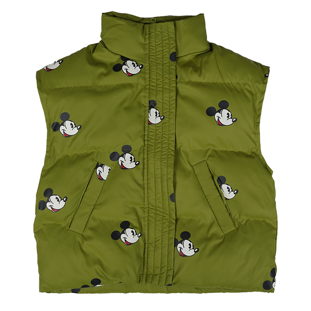 Vest With Mickey Mouse Prints - Green