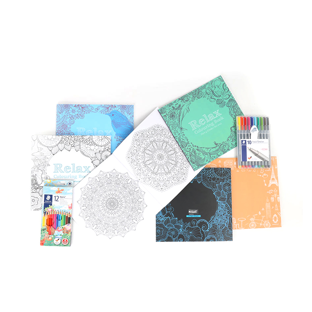 Relax Coloring Book Set   