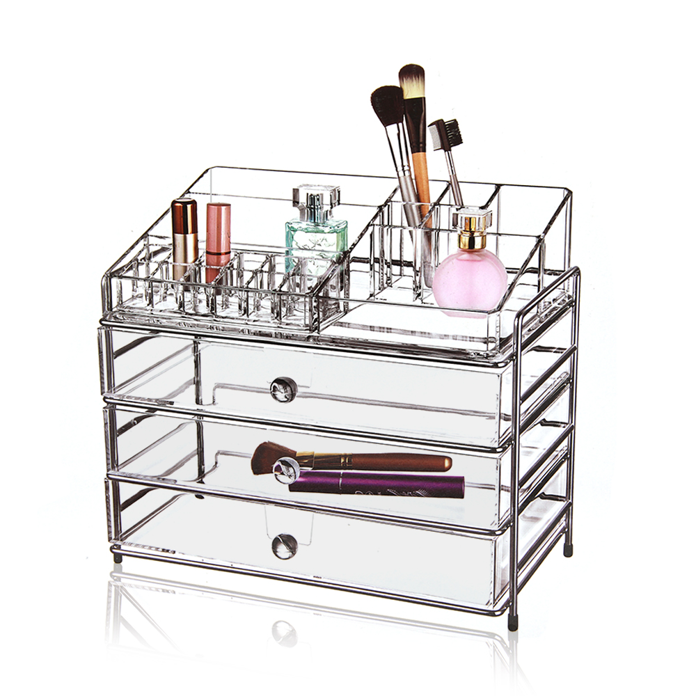 Acrylic Cosmetic Organizer With 3 Drawer