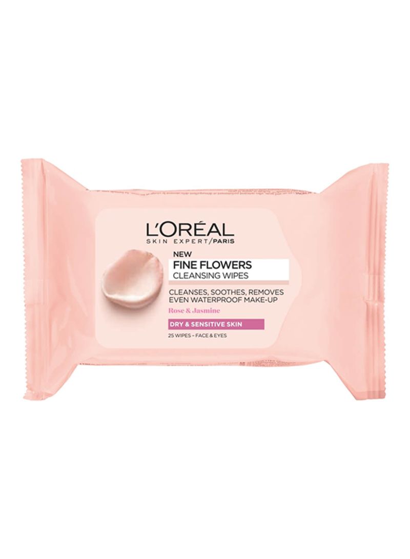 L'oreal Paris Rose And Jasmine Fine Flowers Cleansing Wipes
