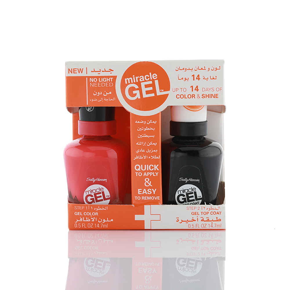 Miracle Gel Nail Polish - N 330 - Redgy + Gel Top Coat