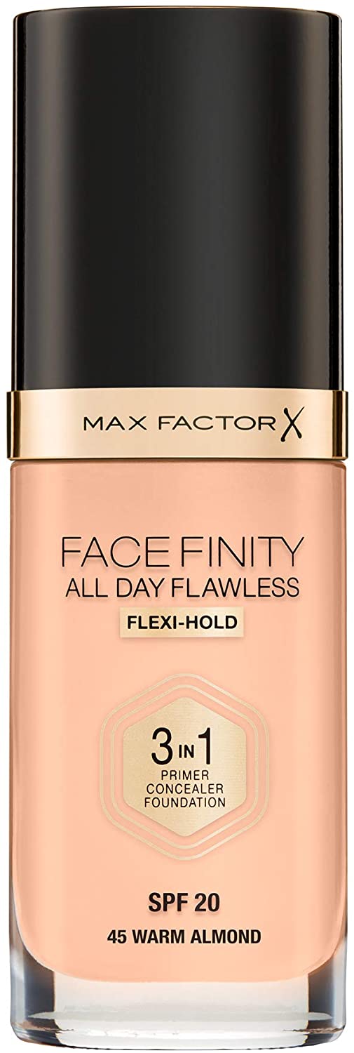 Facefinity All Day Flawless 3 In 1 Foundation - N 45 - Warm Almond 