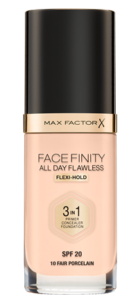 Facefinity All Day Flawless 3 In 1 Foundation - N 10 - Fair Porcelain