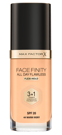 Facefinity All Day Flawless 3 In 1 Foundation - N 44 - Warm Ivory