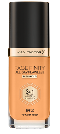 Facefinity All Day Flawless 3 In 1 Foundation - N 78 - Warm Honey