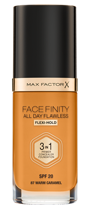 Facefinity All Day Flawless 3 In 1 Foundation - N 87 - Warm Caramel