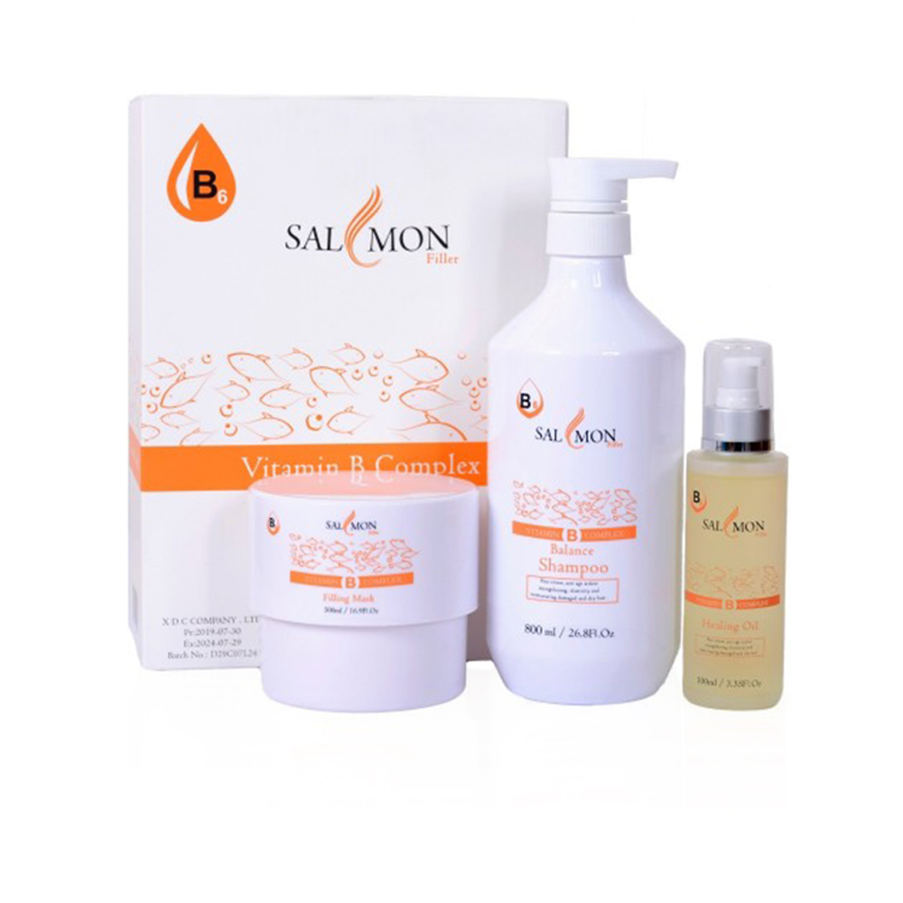 Salmon Filler Hair Treatment Set - 3 pcs