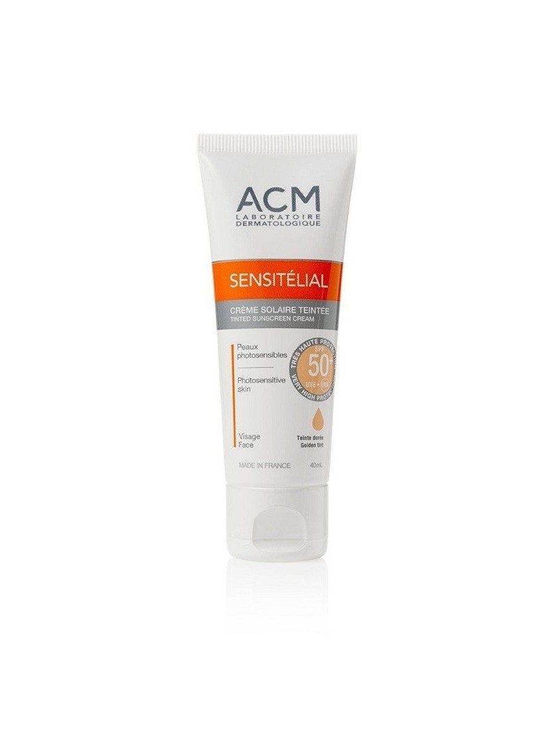 Sensitelial Sunscreen Cream Spf50+ Gold Tint - 40ml