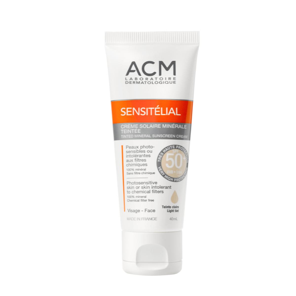 Sensitelial Mineral Sunscreen Cream Spf 50+ Light Tint - 40ml