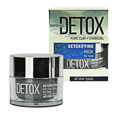 Detox Detoxifying Mask Pure Clay+charcoal For All Skin Types 45 Ml