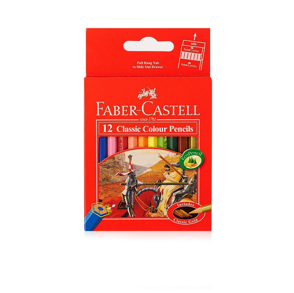 Classic Colour Pencils Half Size - 12 Colors