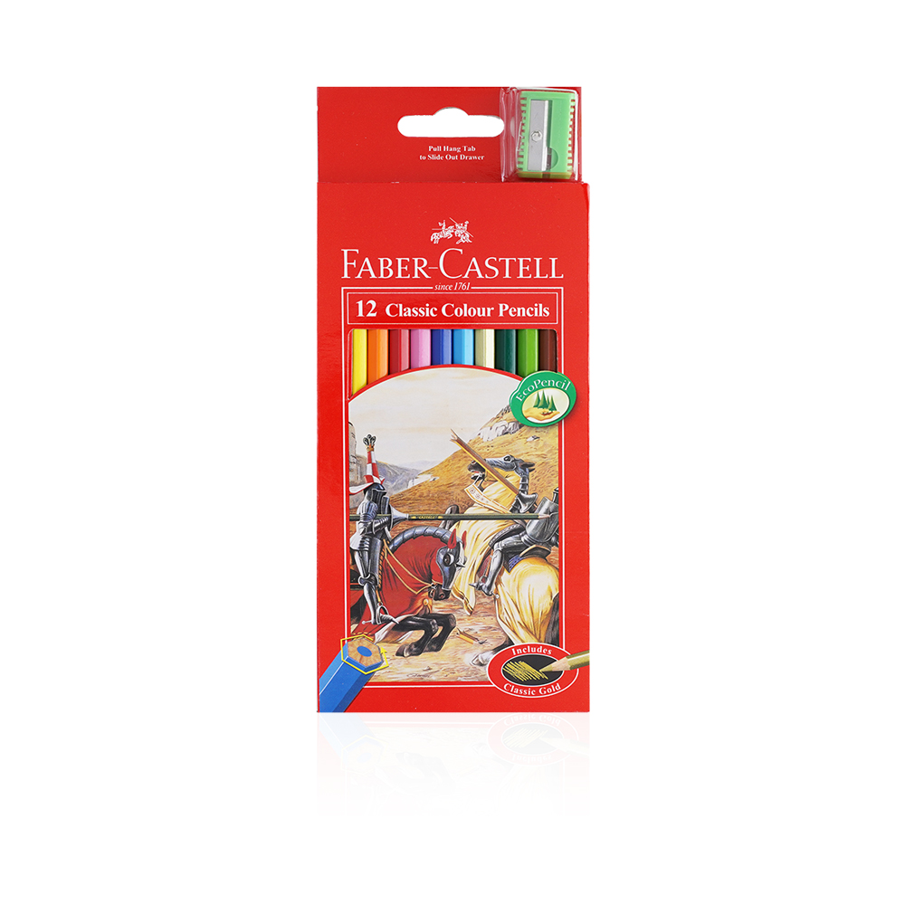 Classic Colour Pencils Full Size - 12 Colors