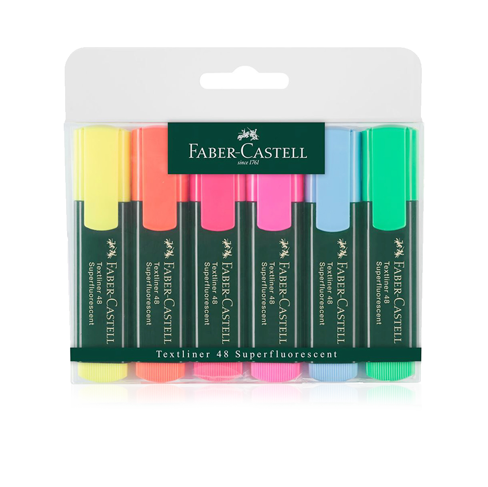 Textliner 48 Superfluorescent - Set Of 6 Pieces 