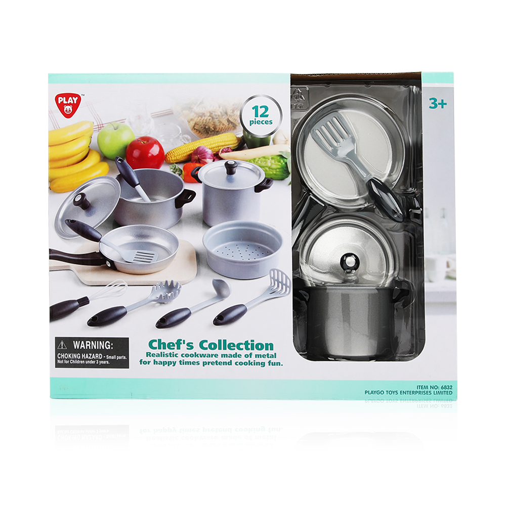 Chef's Collection Metal Cookware - 12 Pcs - Age 3+