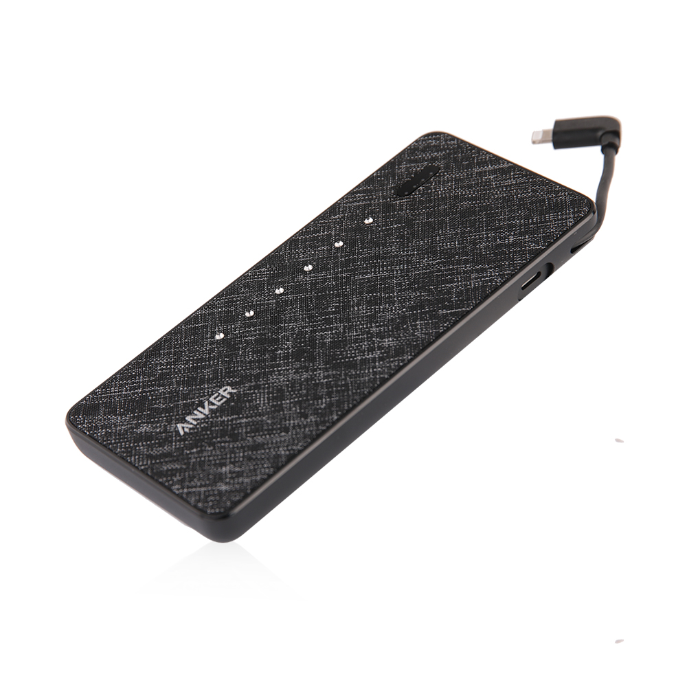PowerCore+ Metro 10000 With Built-In Lightning Cable - Black Fabric - Special Edition