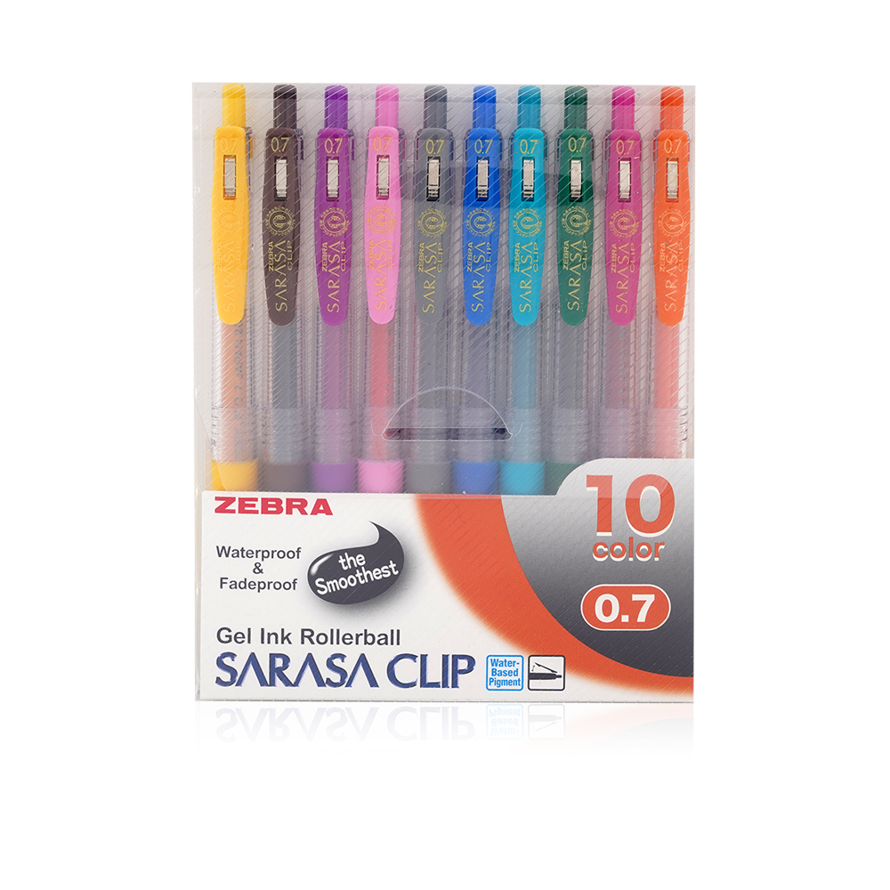 Sarasa Clip Pens Set - 10 In 1 - New Set 