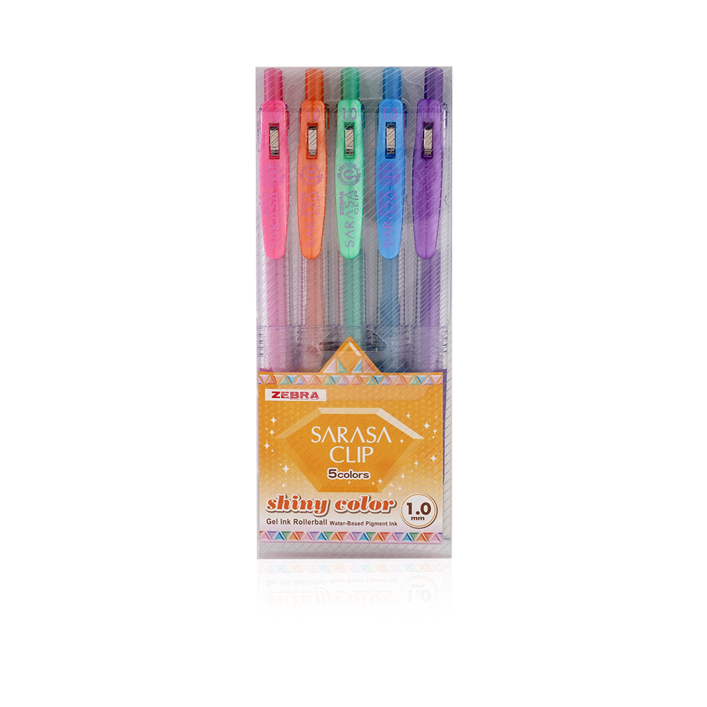 Sarasa Clip Gel Pearl Pens Set - 5 In 1 