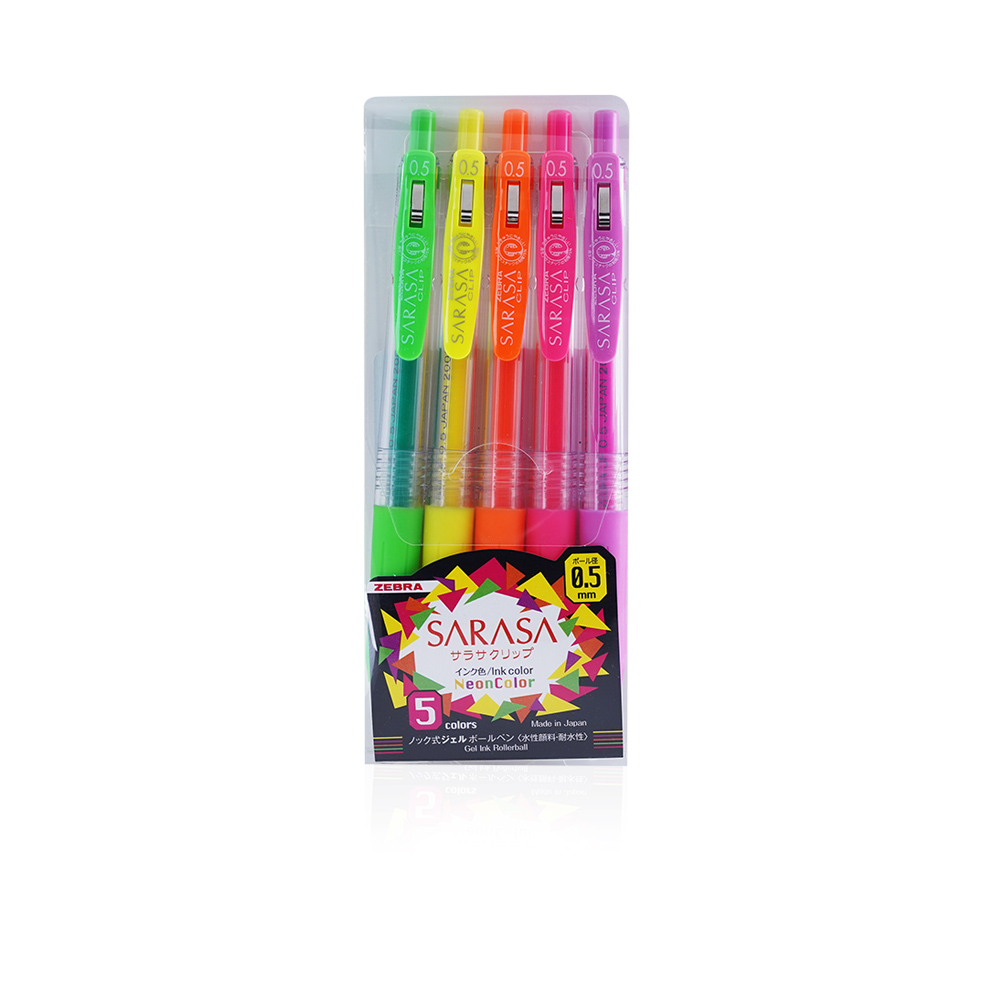 Sarasa Neon Pen Set - 5 in 1   
