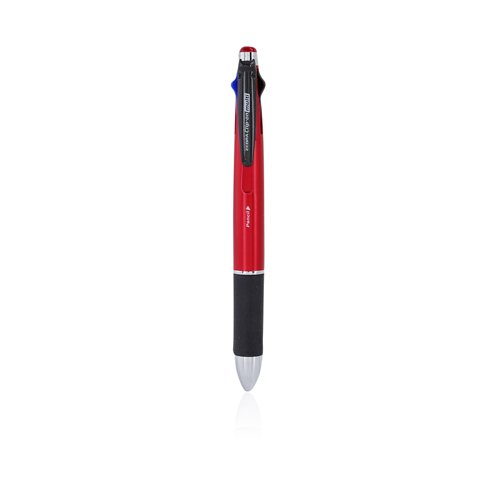 Clip On Multi Metalic Pencil And Pen - Matt Red