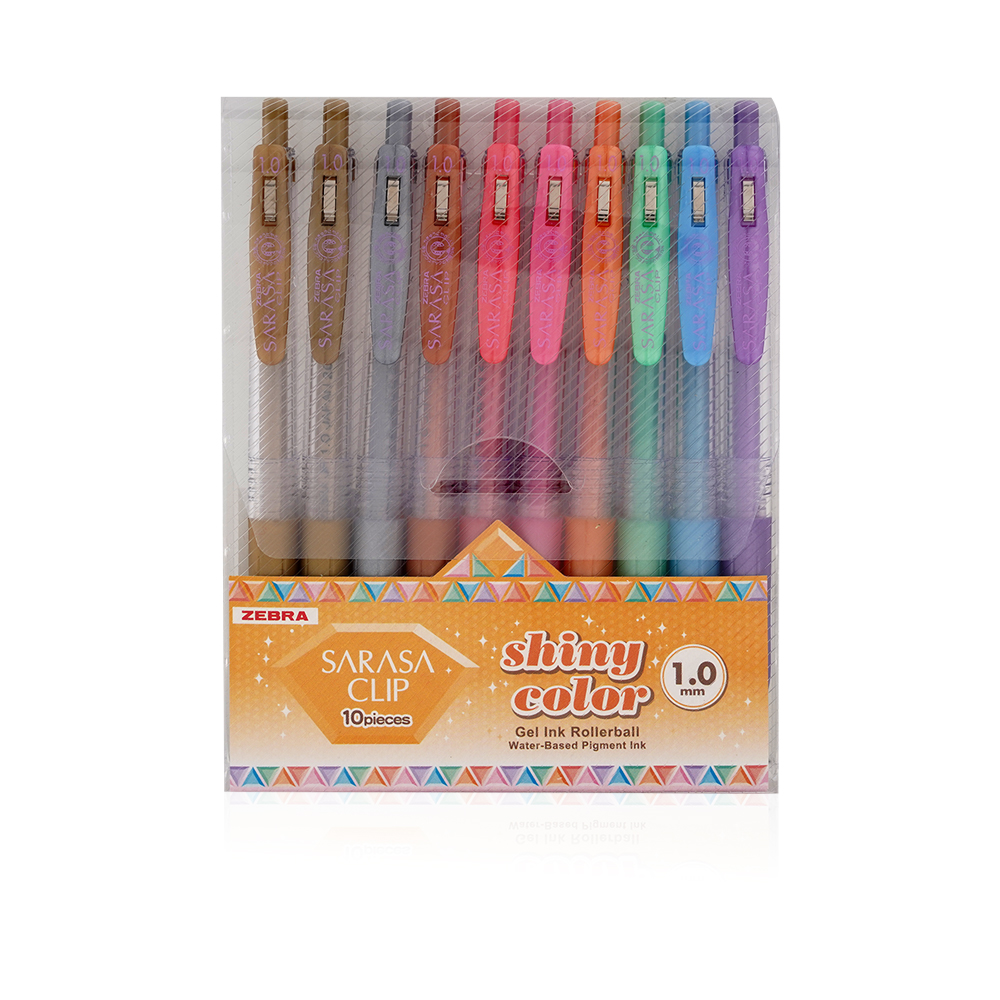 Sarasa Clip Gel Pearl Pens Set - 10 In 1 