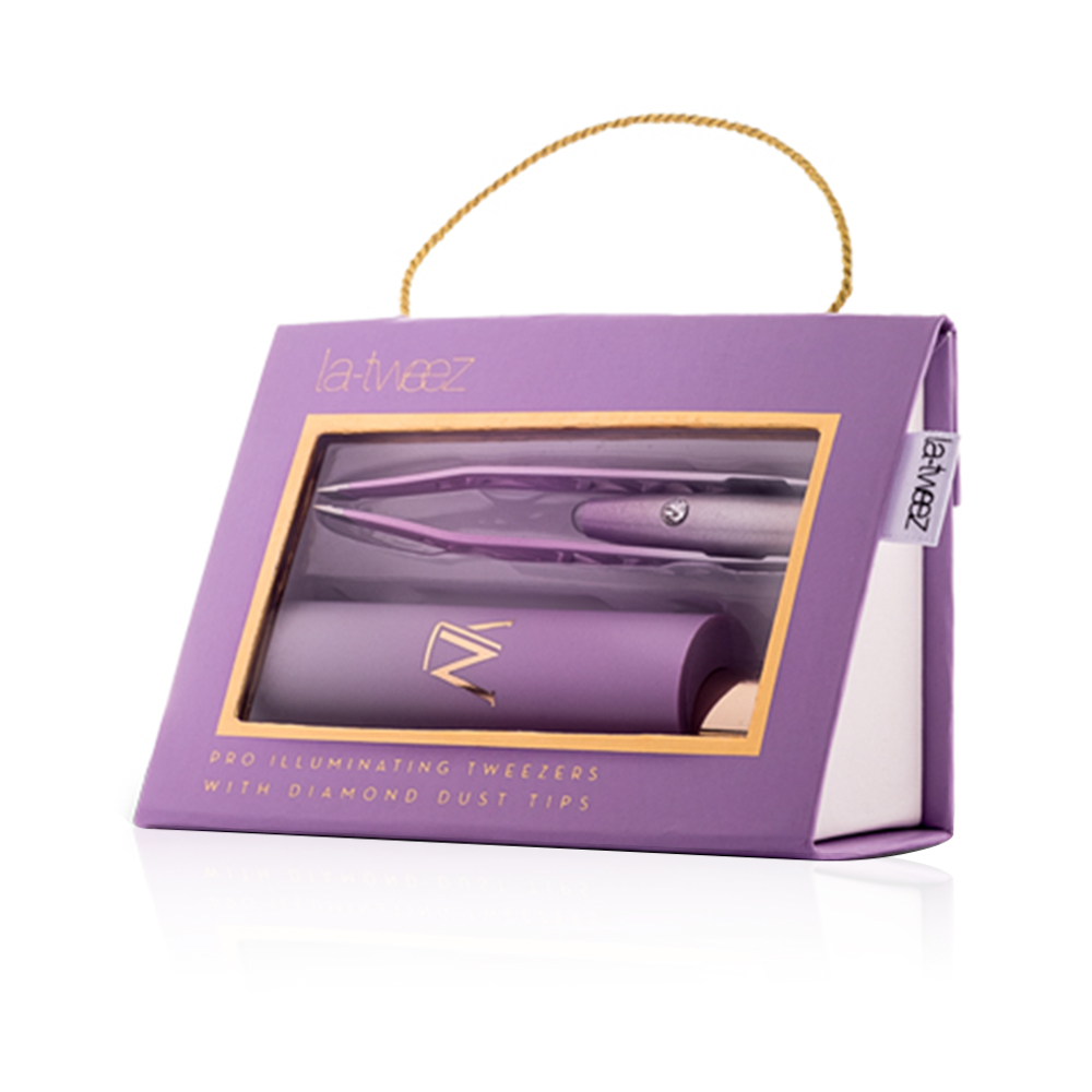 Pro Illuminating Purple Ombre With Diamond Dust Tweezers & Carry Case