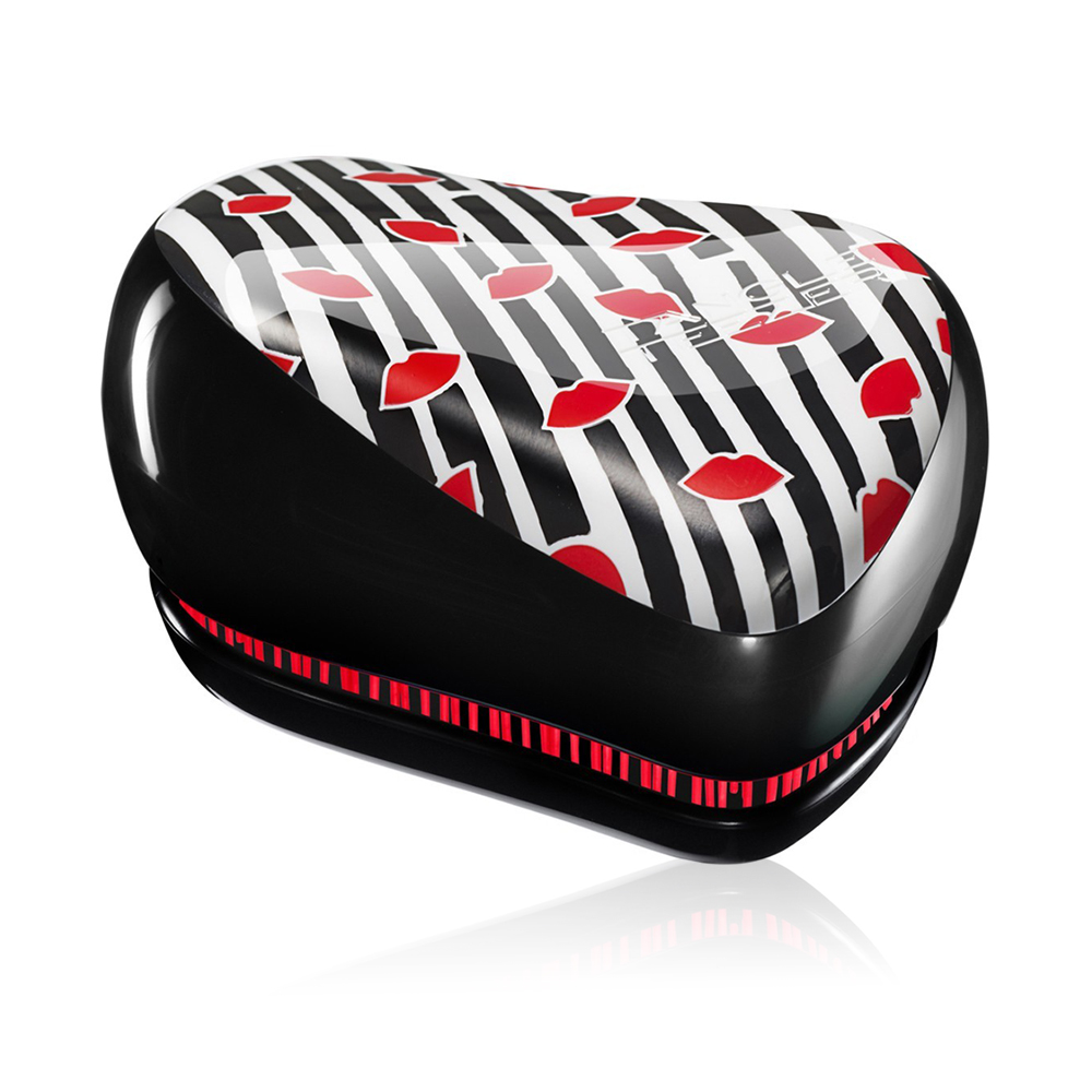 Compact Styler Lulu Guinness Lip Print Hair Brush 