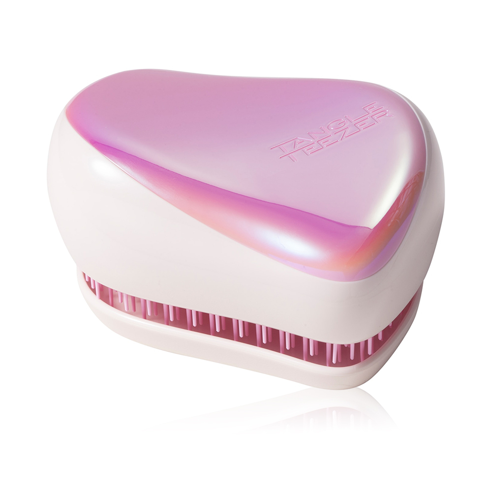 Compact Styler Holographic Pink Hair Brush 