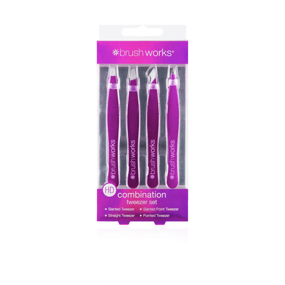Hd Combination Tweezer Set - Purple