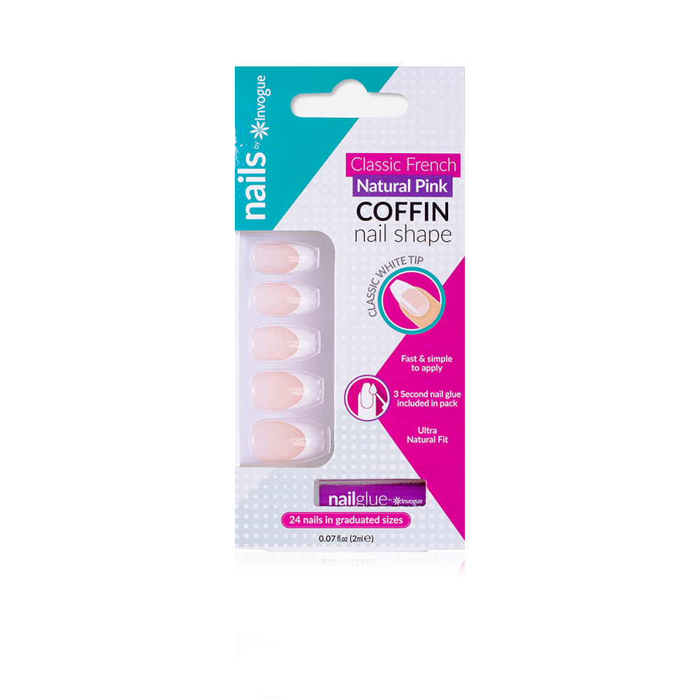 Acrylic Coffin Nails - Pink Coffin