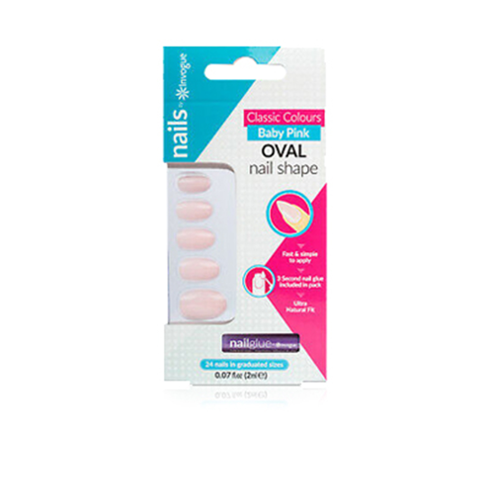 Colored Oval Nails - Baby Pink