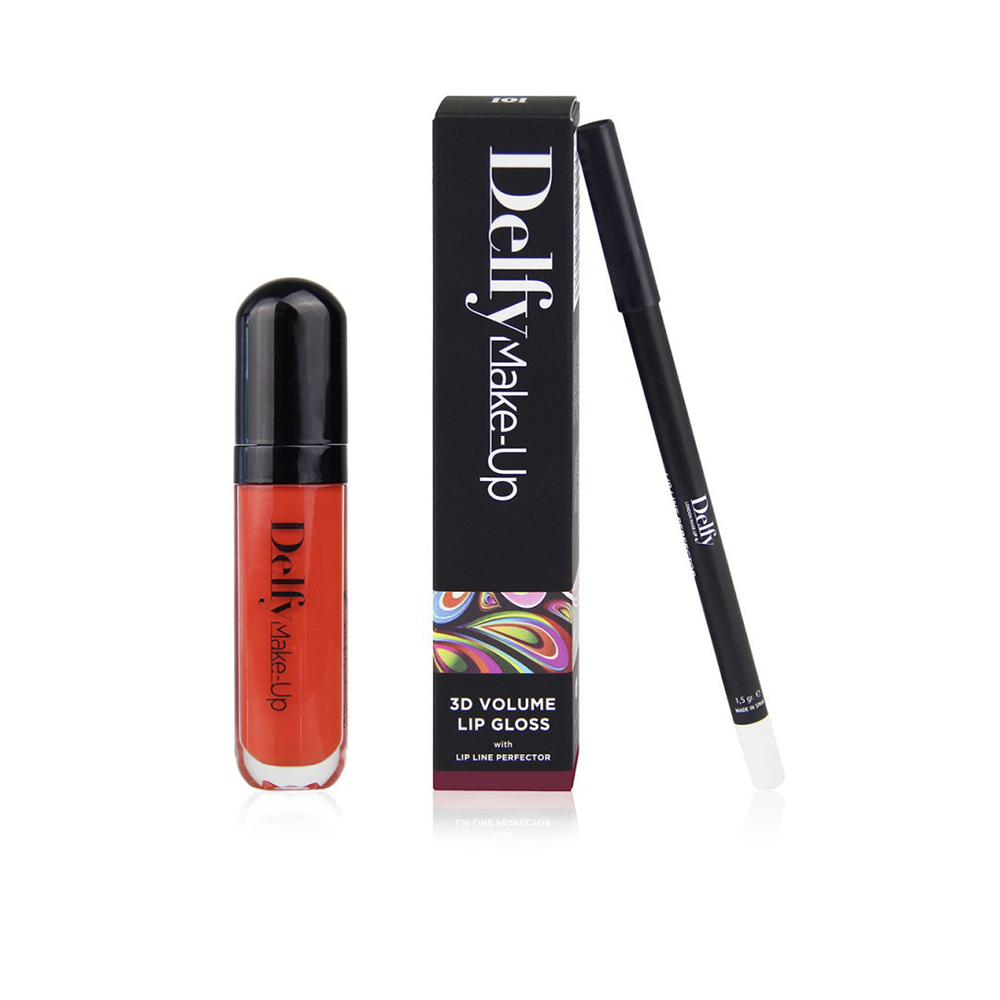 3d Volume Lip Gloss With Lip Liner - Perfector Pomegranate