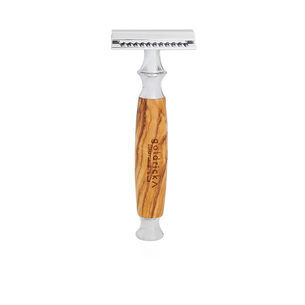 Reusable Safety Razor - Olive Wood