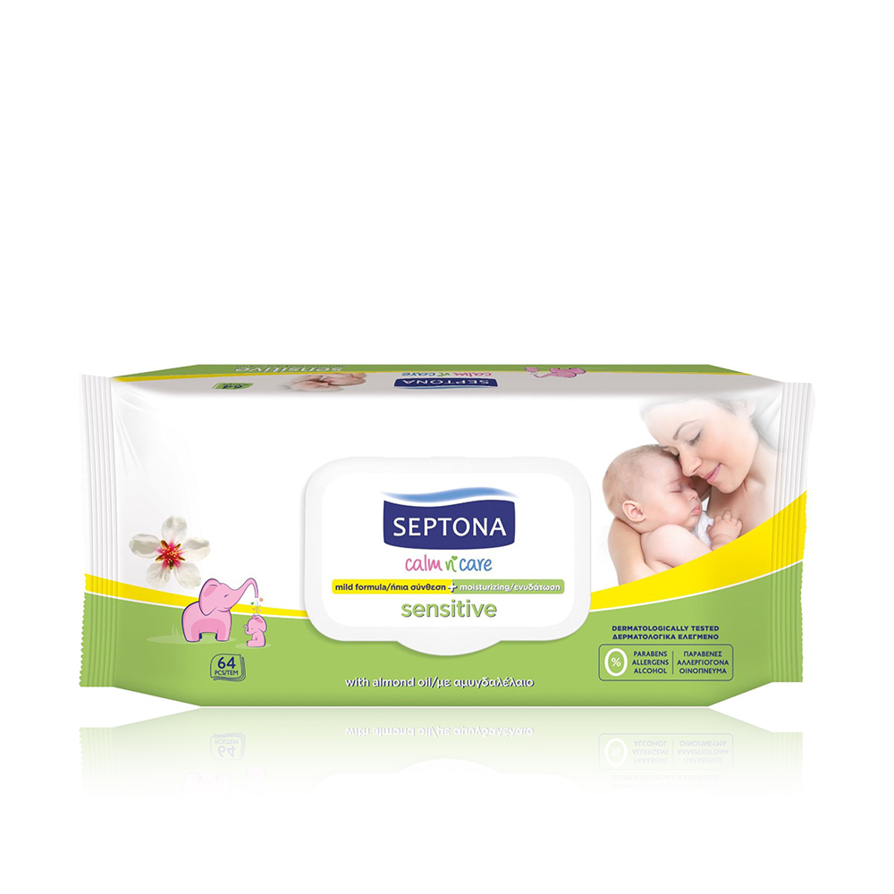 Calm N' Care Baby Wipes Sensitive - 64 Pcs