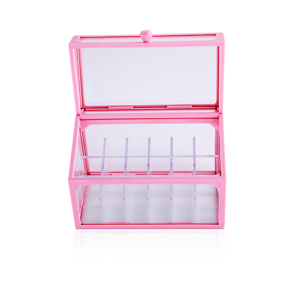 18 Slots Lipstick Storage Box - Pink