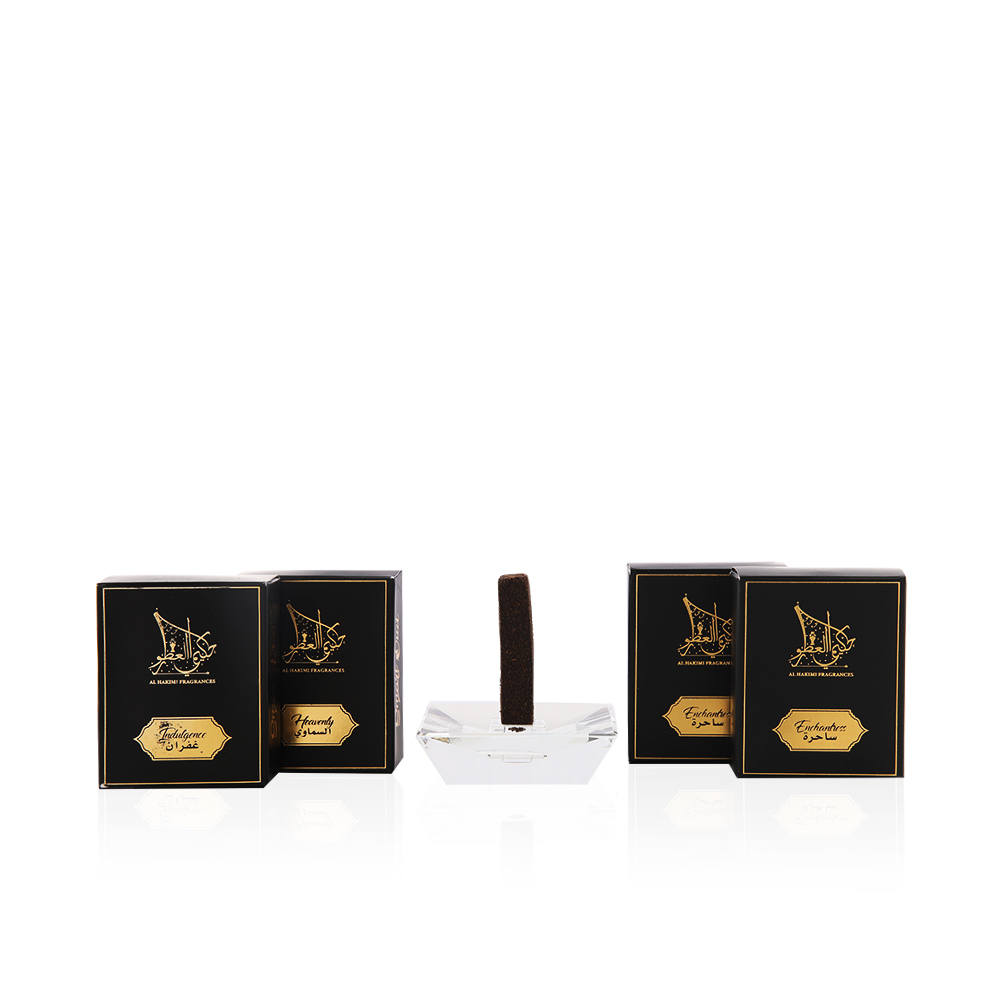 Combo Pack of  Enchantress, Indulgence & Heavenly - 30 Sticks With a Crystal Stand