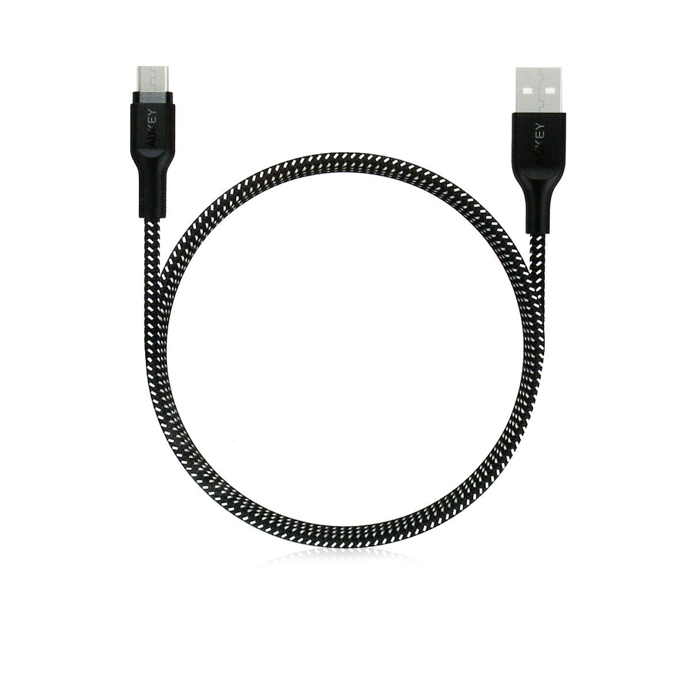 Braided Nylon Usb 2.0 To Micro Usb Cable - Black