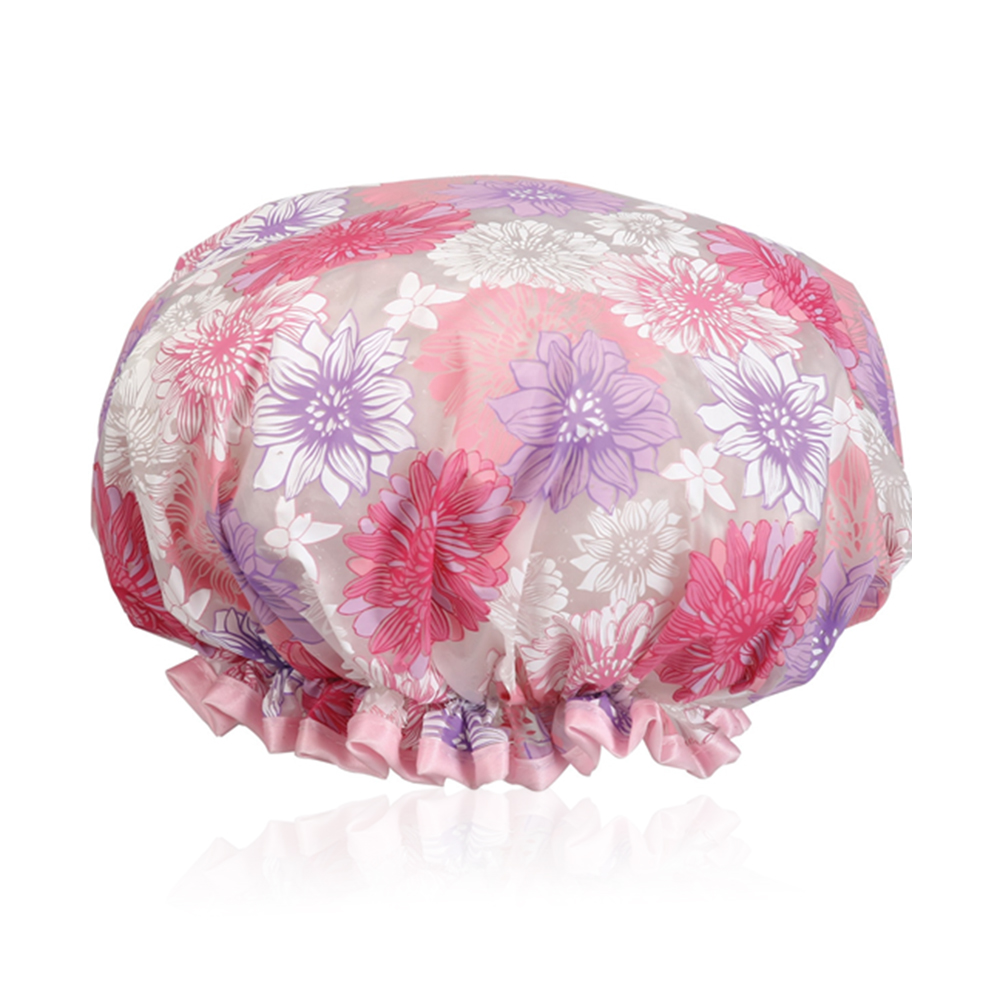 Bouffant Shower Cap - Floral Pink