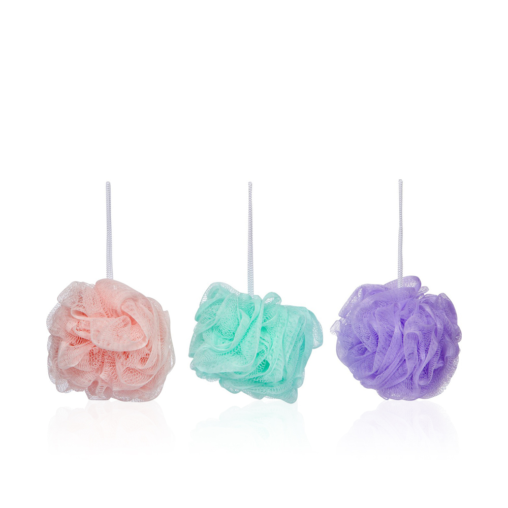 Mesh Bath Sponge Set - 3 Pcs