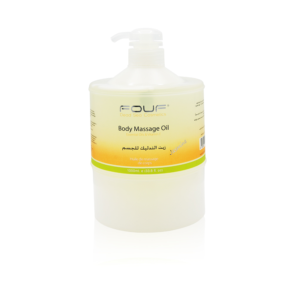 Body Massage Oil Essential Oils & Vitamin E - Jasmine - 1000 Ml 