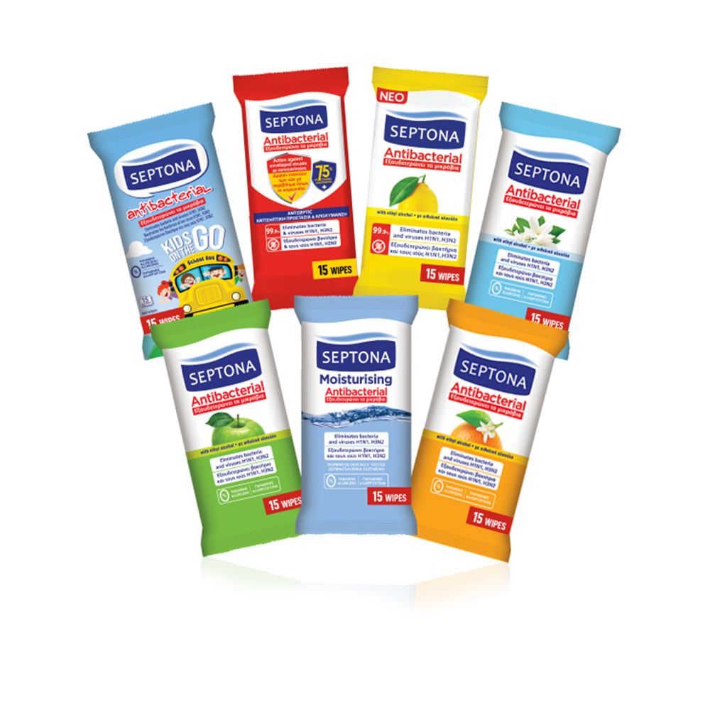 Antibacterial Wipes Bundle - 7 Pcs   
