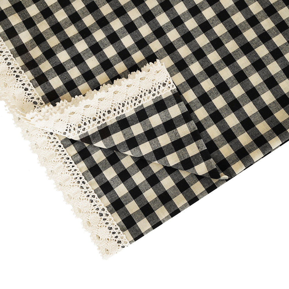 Dinning Table Cover - 140*250 - Black + White 