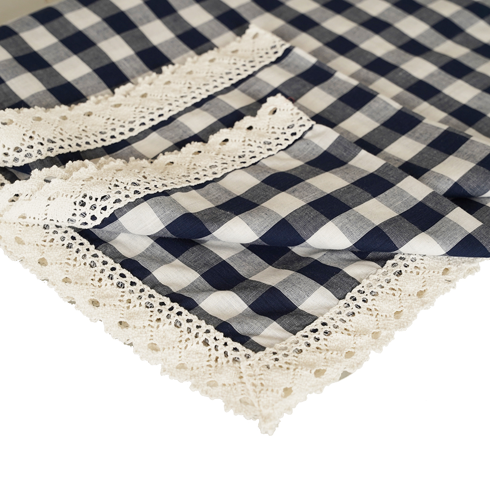 Dinning Table Cover - 100*150 - Black + White