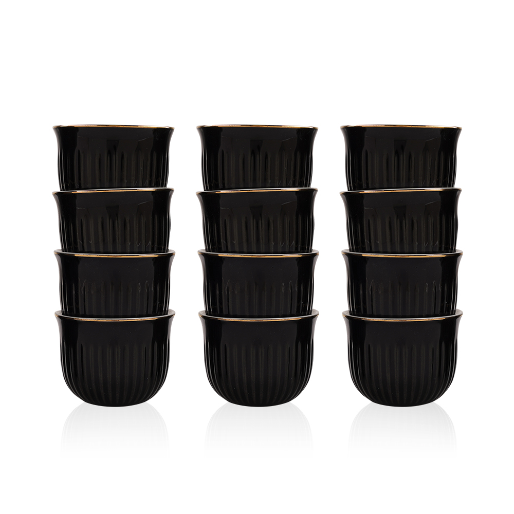 Cawa Cup Set Of 12 - Black - Fu1015  