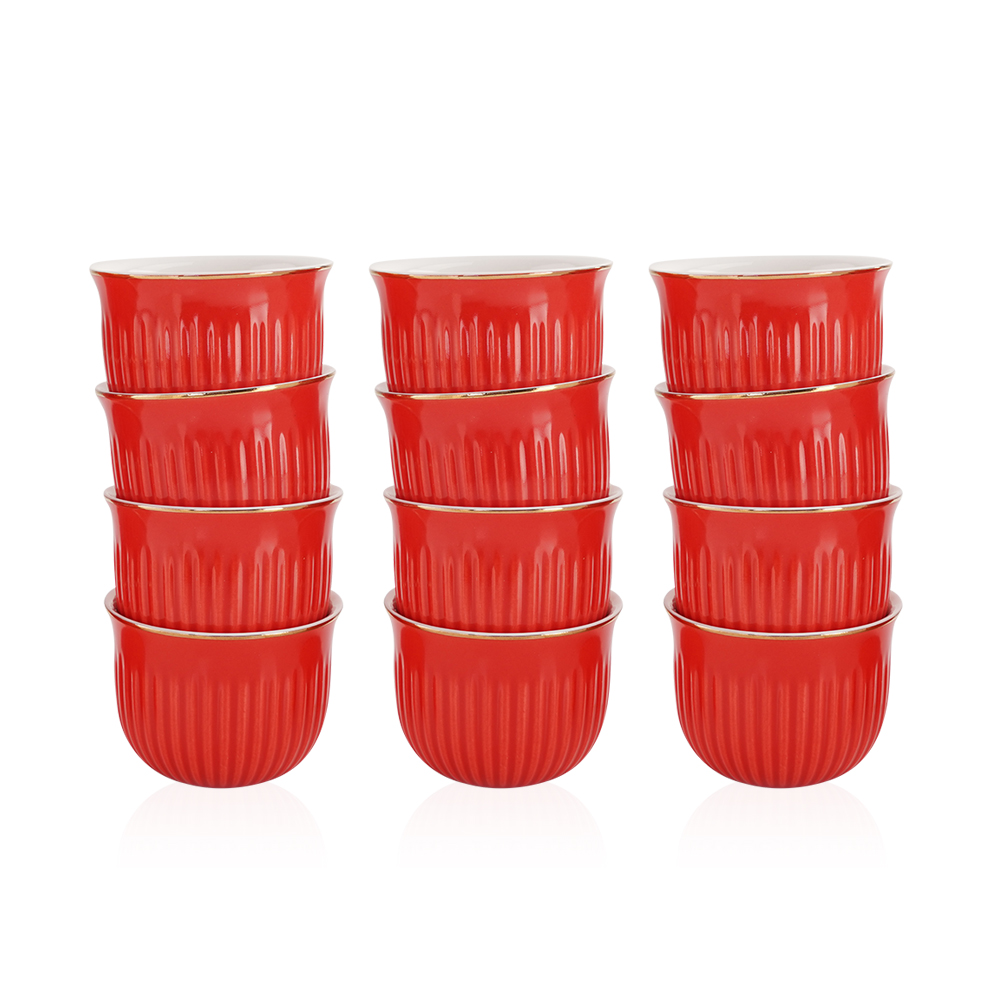 Cawa Cup Set Of 12 - Red - Fu1018