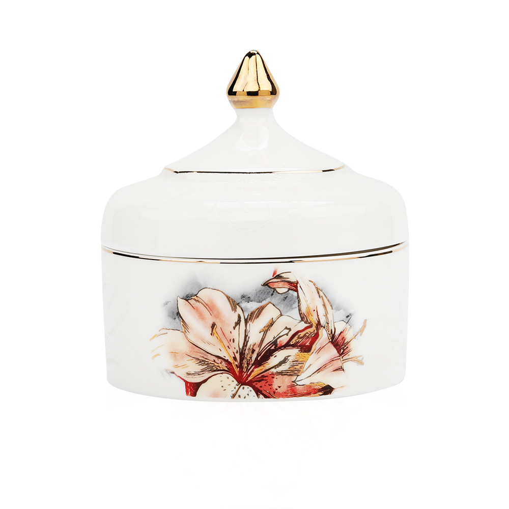 Date Bowl With Cover Lily Collection - Et1145