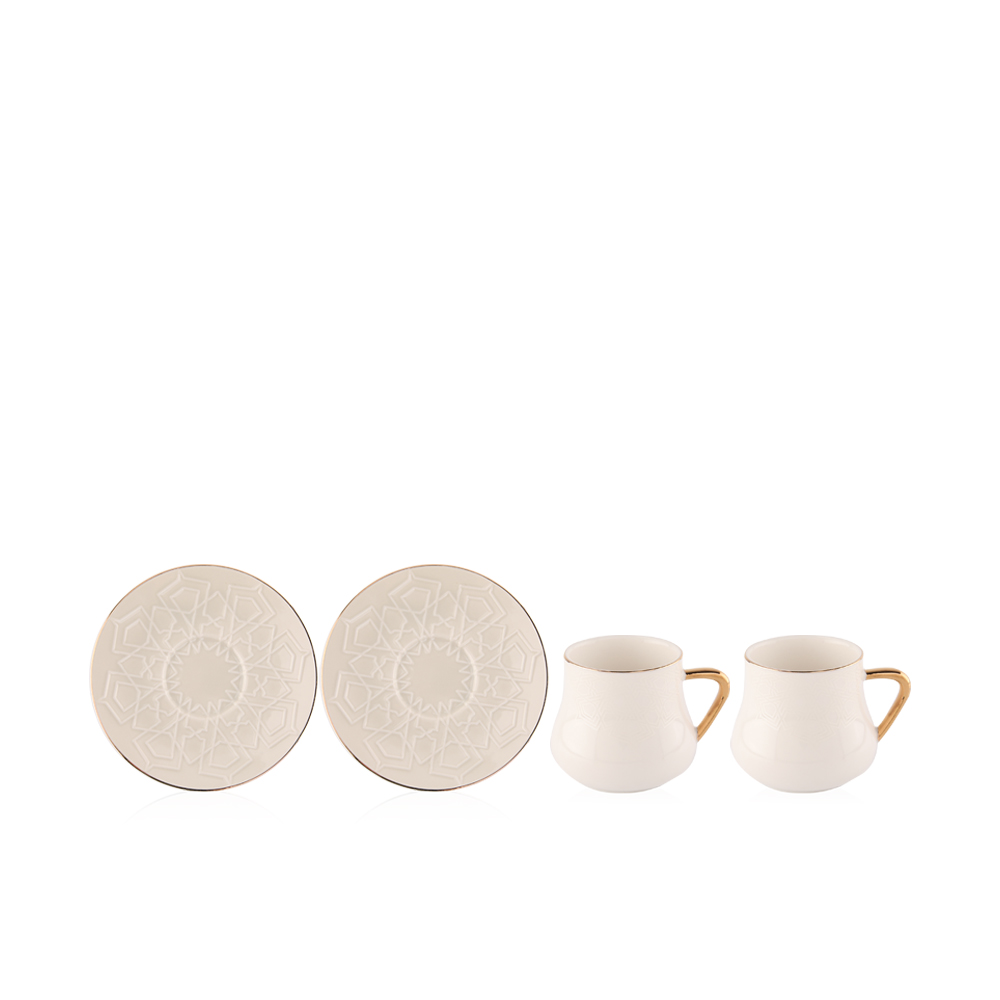 Topkapi 2 Cup & 2 Saucer Set - Beige - ET1204
