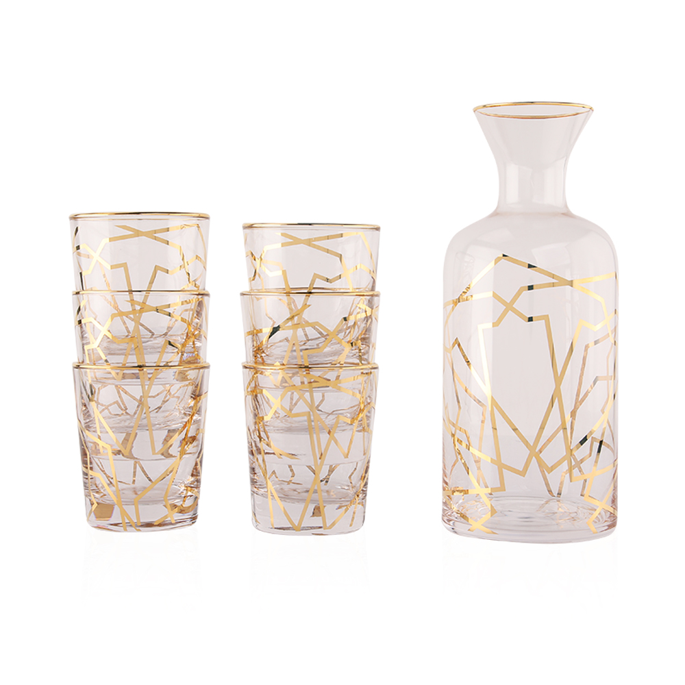 Saraya 6 Glass Cup With Bottle - HGC1