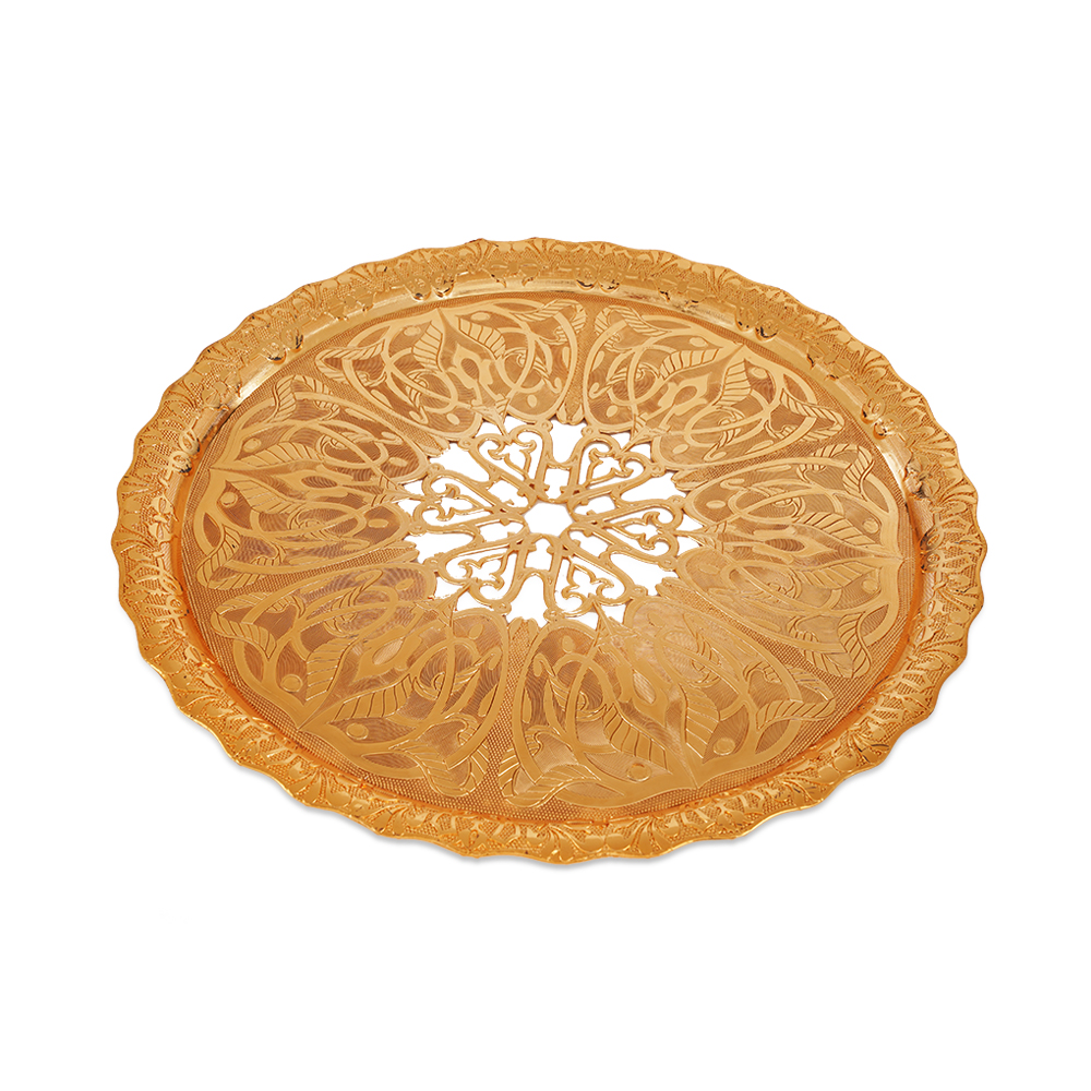 Round Serving Tray - Copper