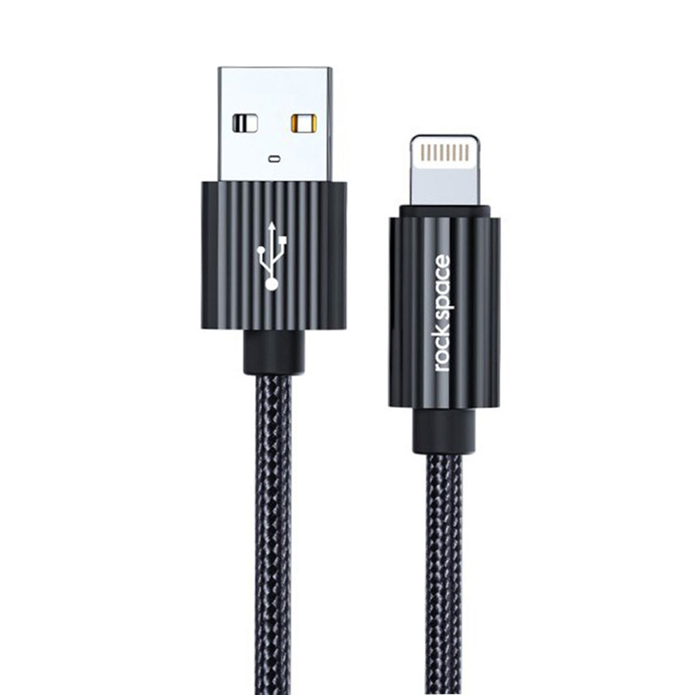 R11 Lightning Metal Braided Fast Charge & Sync Cable - Black    